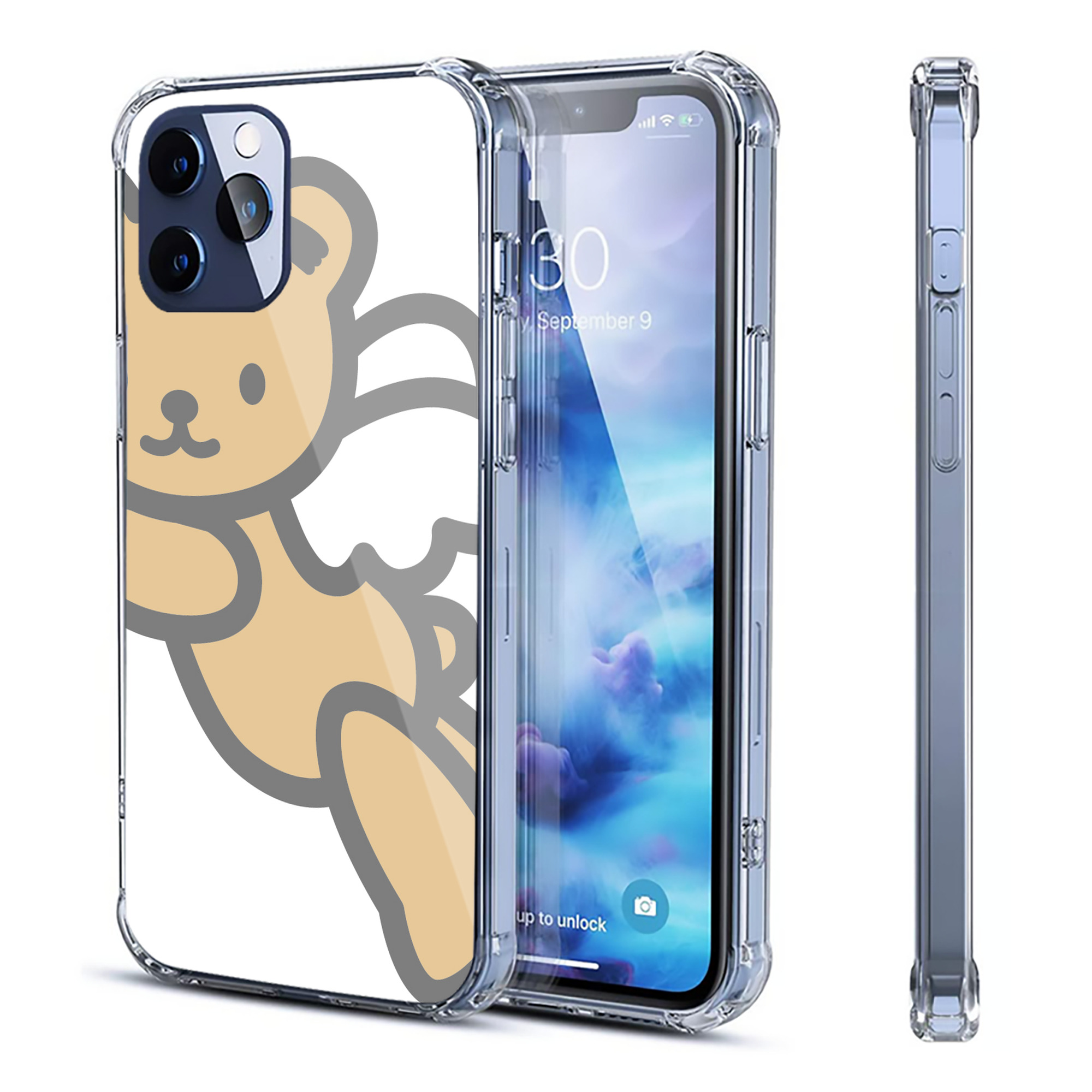 （画像用） Hello Kitty ハローキティ 【iPhone 12シリーズ対応】透明スマホケース（クリアソフトケース）